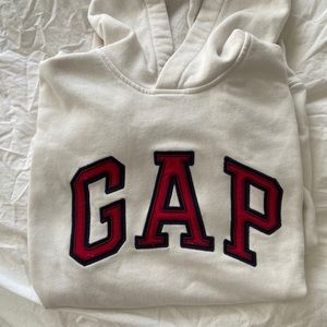 GAP logo arched white hoodie